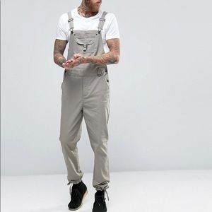 ASOS Men’s Green Dungarees with Pocket Detail